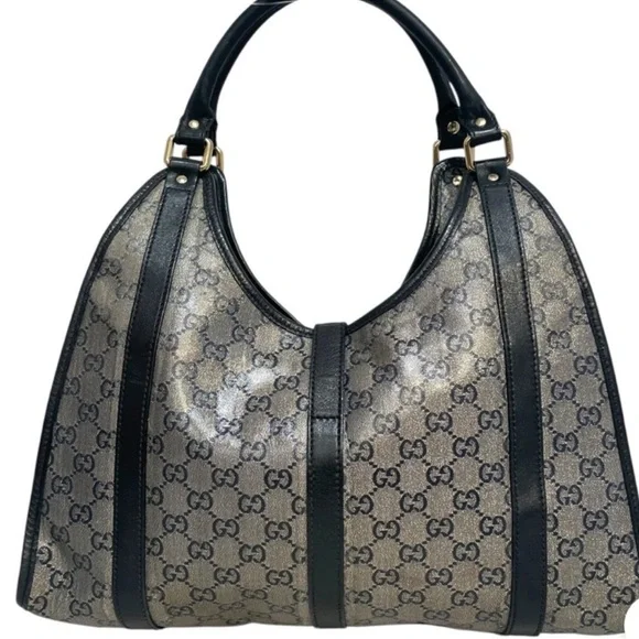 Gucci Jackie Coated Canvas Gold Horsebit - Picture 2 of 12